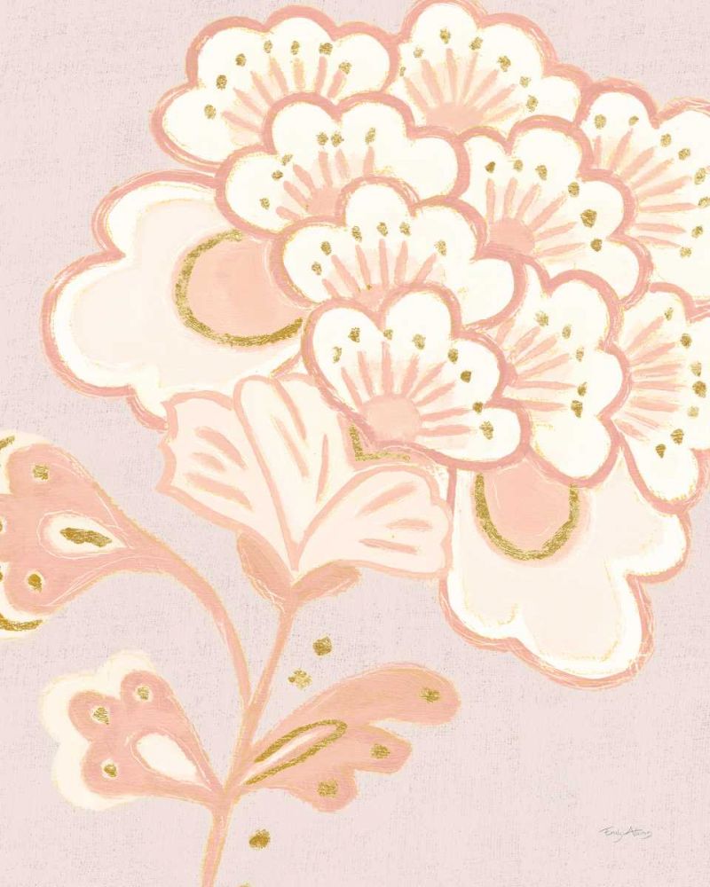 Flora Chinoiserie V Textured Terra art print by Emily Adams for $57.95 CAD