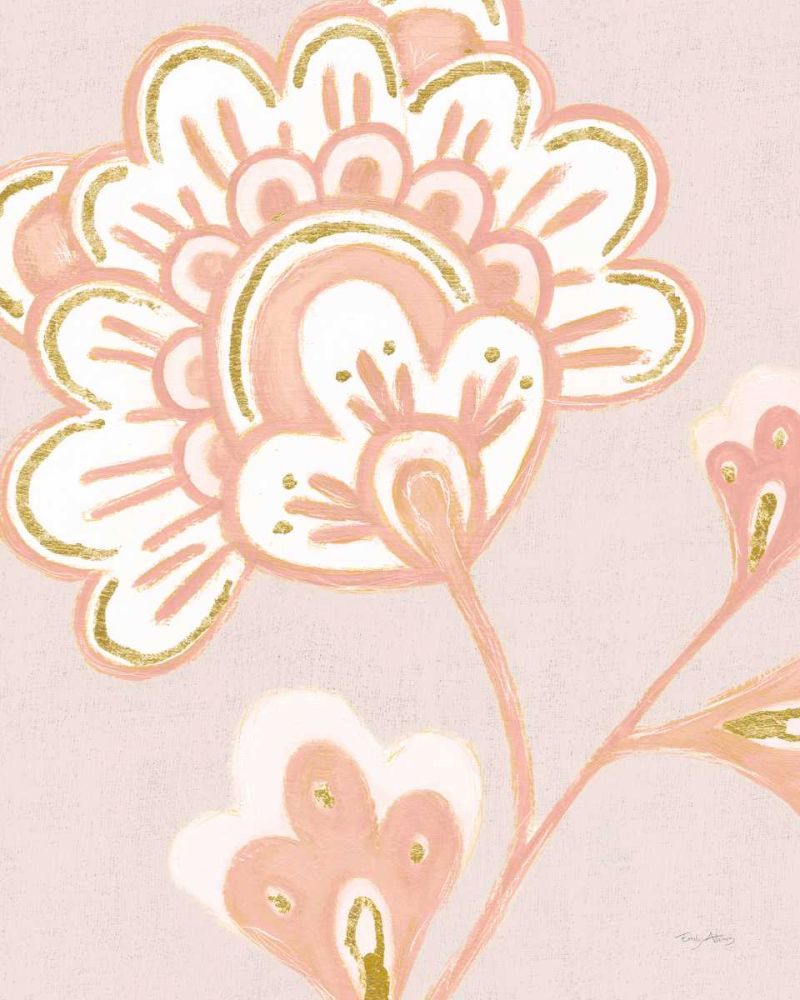 Flora Chinoiserie VI Textured Terra art print by Emily Adams for $57.95 CAD