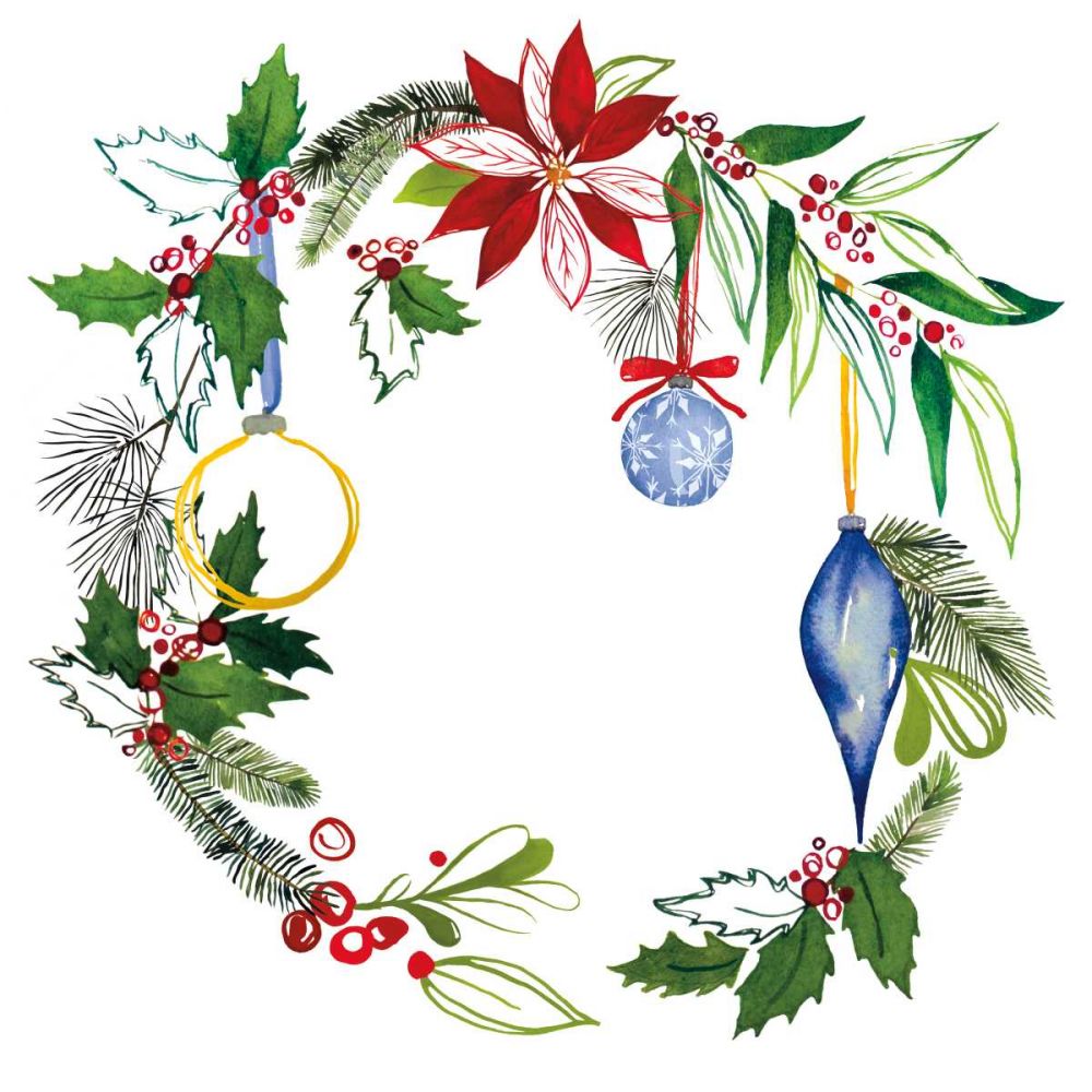 Christmas Wreath V art print by Harriet Sussman for $57.95 CAD