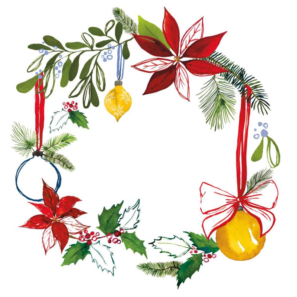 Christmas Wreath VII art print by Harriet Sussman for $57.95 CAD