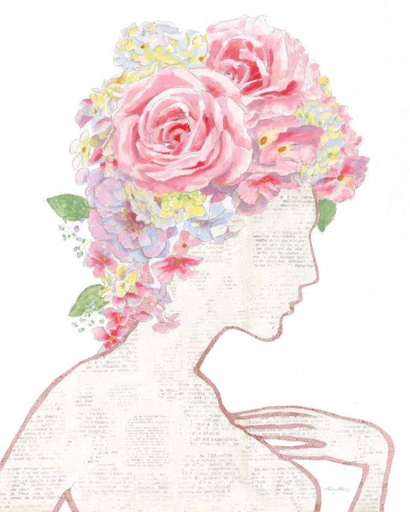She Dreams of Roses I Gold art print by Emily Adams for $57.95 CAD