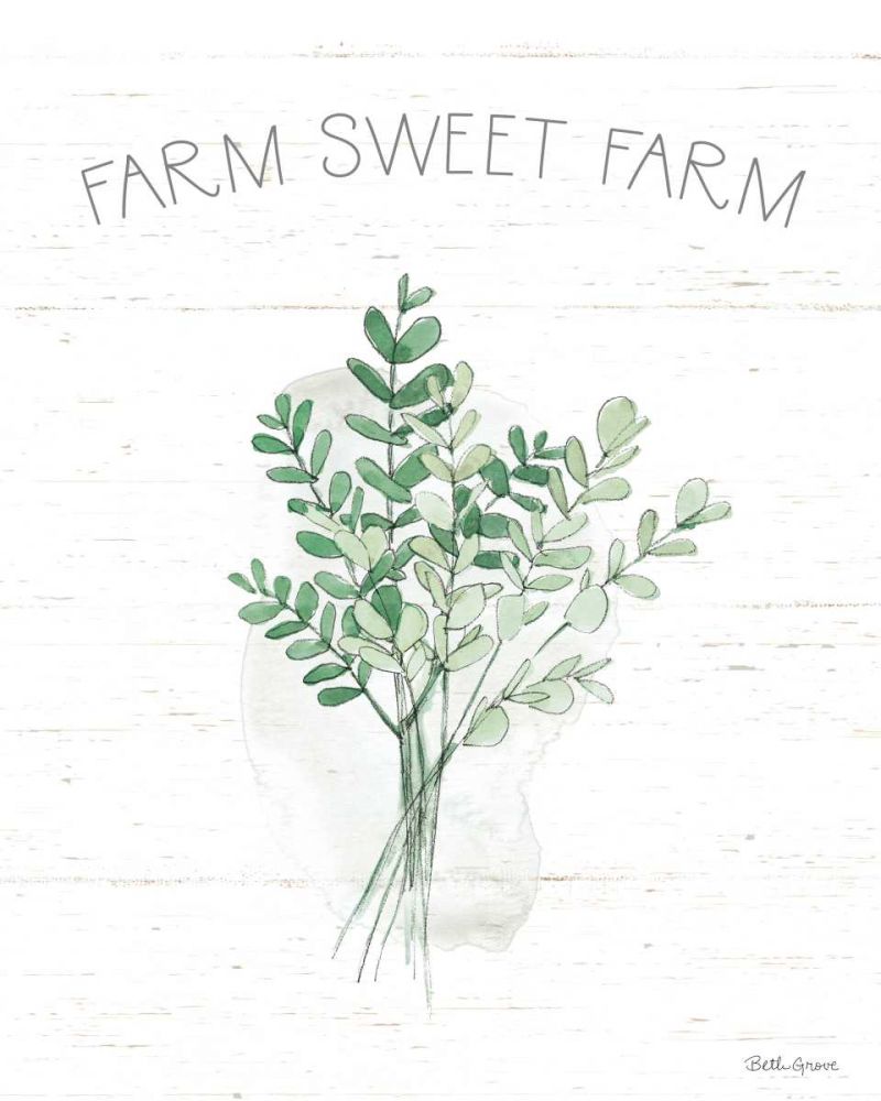 Farmhouse Cotton V Sage art print by Beth Grove for $57.95 CAD