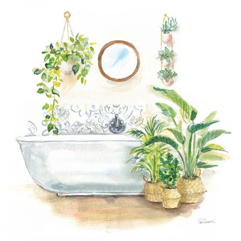 Greenery Bath II art print by Sue Schlabach for $57.95 CAD