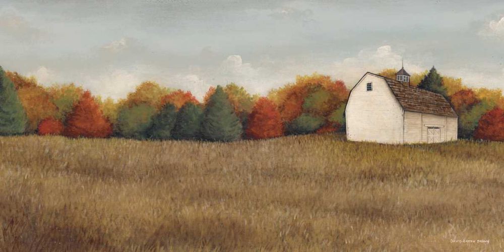 White Barn in Field Neutral art print by David Carter Brown for $57.95 CAD