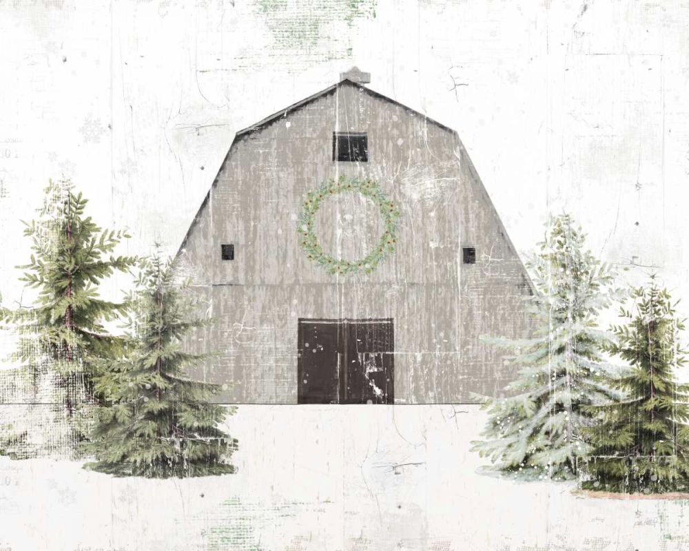 Holiday Barn art print by Katie Pertiet for $57.95 CAD
