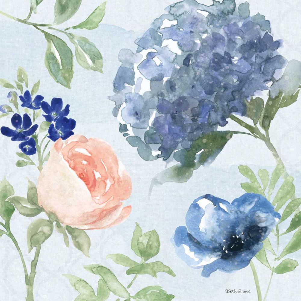 Coastline Botanical III Blue art print by Beth Grove for $57.95 CAD