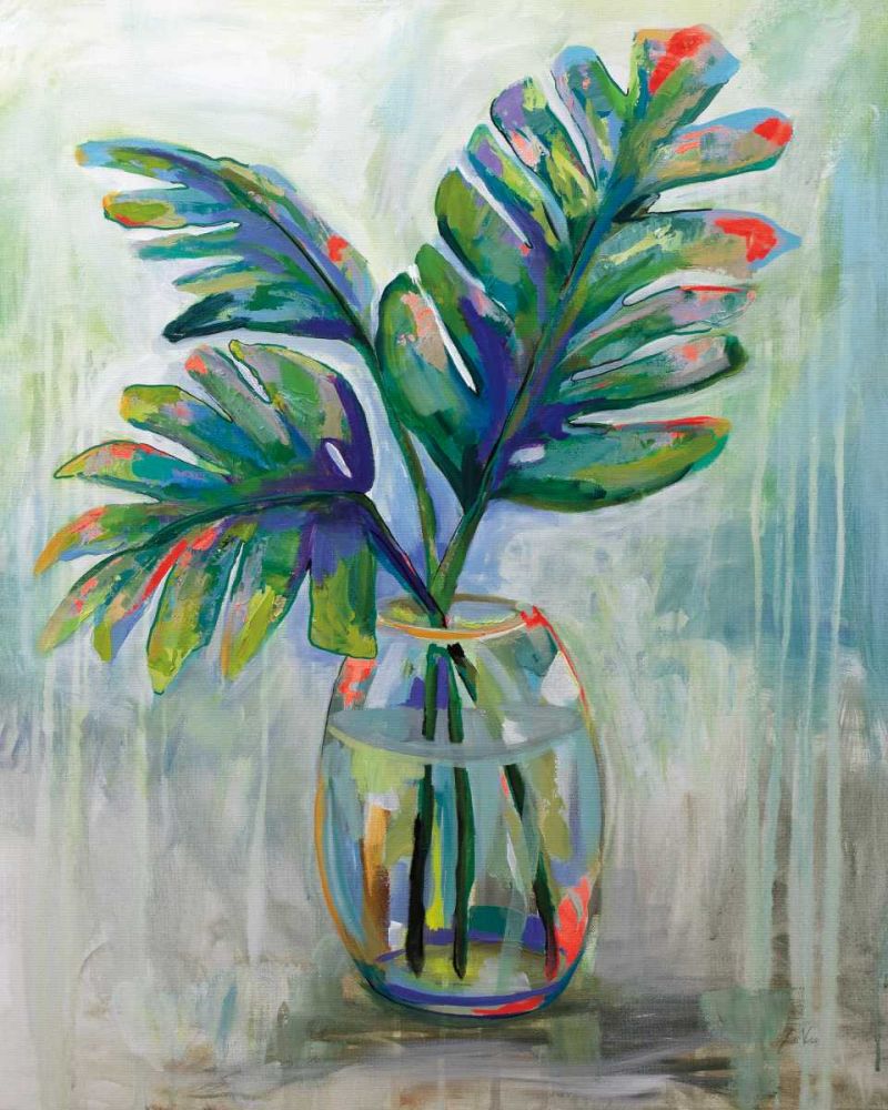 Palm Leaves II Red art print by Jeanette Vertentes for $57.95 CAD