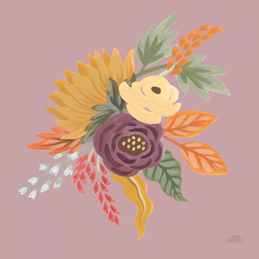 Harvest Garden Flowers III art print by Laura Marshall for $57.95 CAD