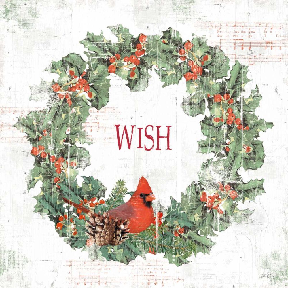 Wooded Holiday IV Wish art print by Katie Pertiet for $57.95 CAD