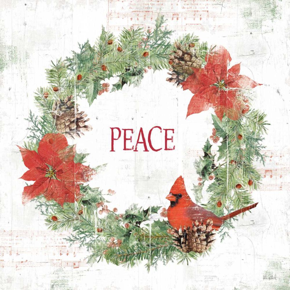 Wooded Holiday V Peace art print by Katie Pertiet for $57.95 CAD