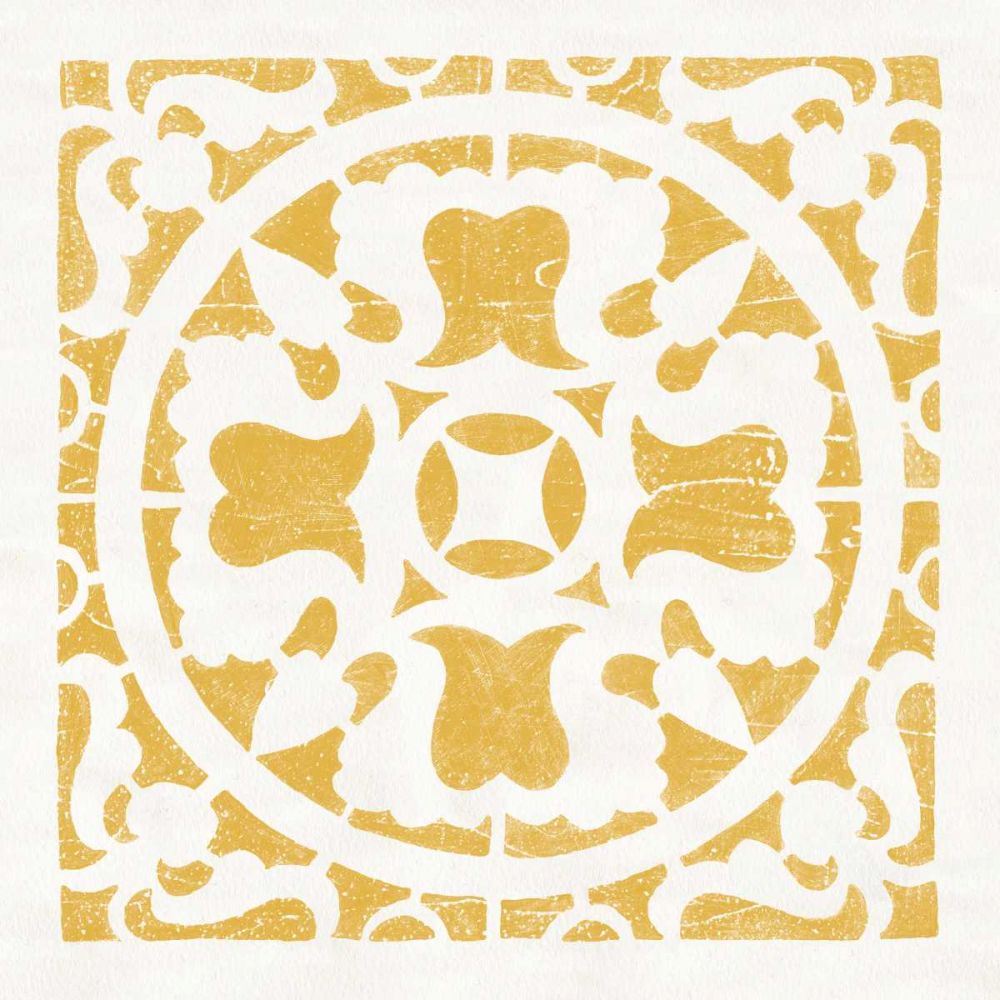 Hacienda Tile I Golden Yellow art print by Moira Hershey for $57.95 CAD