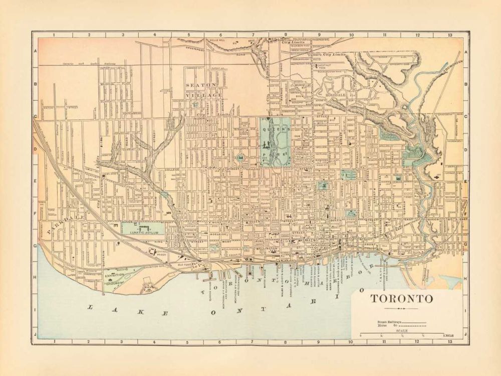 Map of Toronto art print by Wild Apple Portfolio for $57.95 CAD