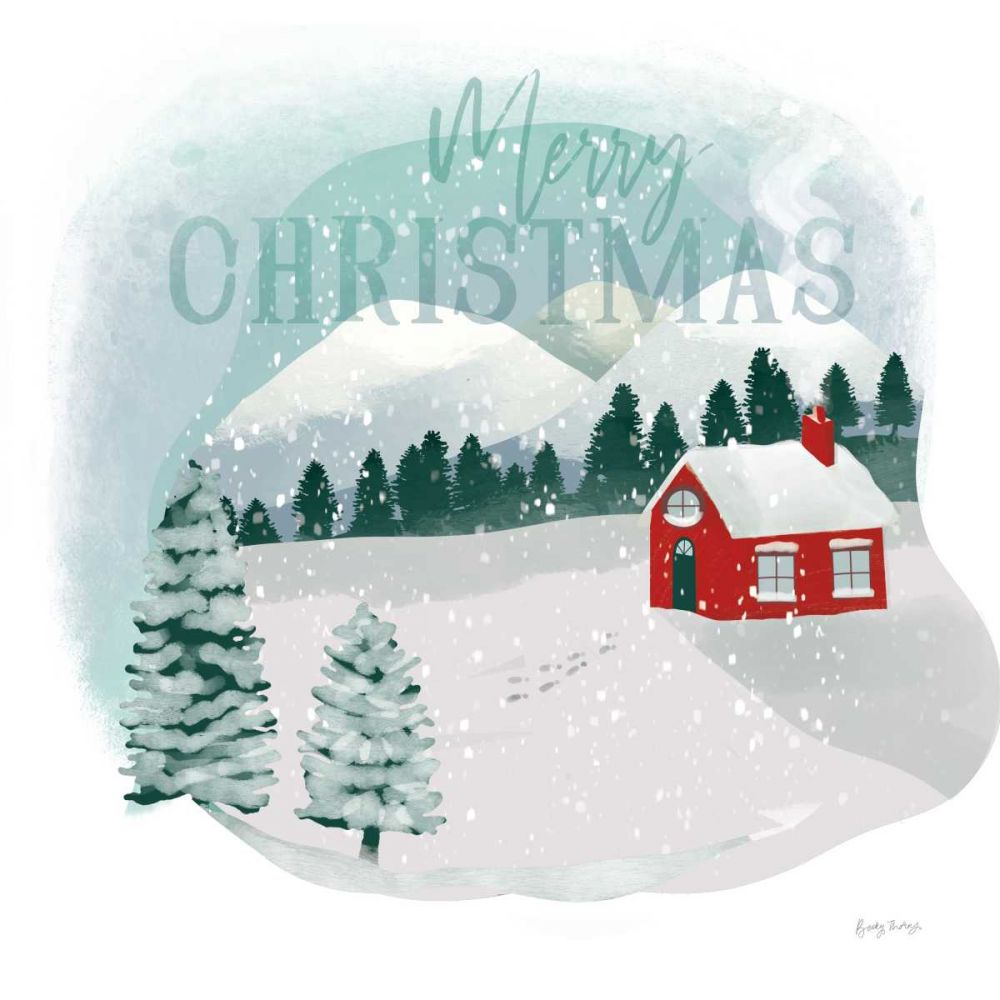 Winter Wonderland III Merry Christmas art print by Becky Thorns for $57.95 CAD