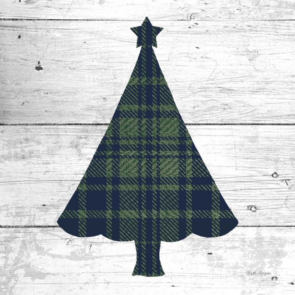 Nordic Holiday XVI Plaid Navy Green art print by Beth Grove for $57.95 CAD