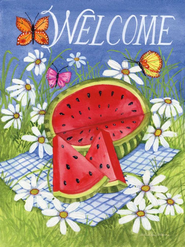 Summertime Welcome art print by Kathleen Parr McKenna for $57.95 CAD