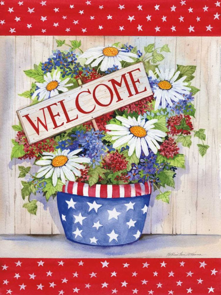 Patriotic Welcome art print by Kathleen Parr McKenna for $57.95 CAD