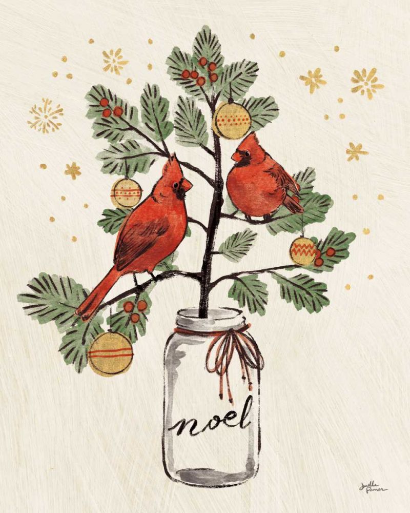 Christmas Lovebirds XIV Noel art print by Janelle Penner for $57.95 CAD