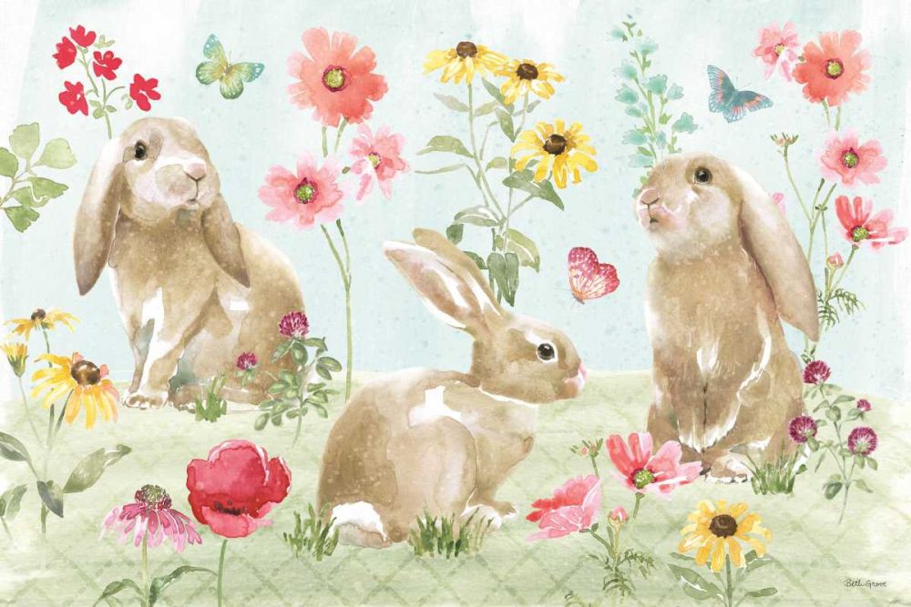 Sweet Bunnies I art print by Beth Grove for $57.95 CAD