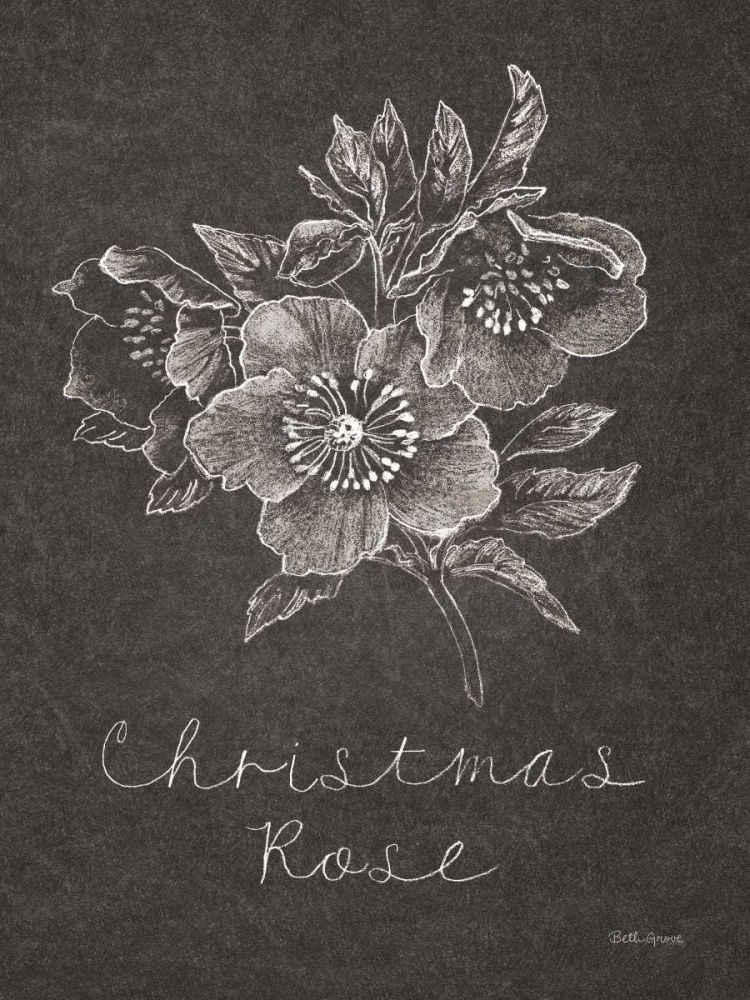 Black and White Chalkboard Christmas III art print by Beth Grove for $57.95 CAD