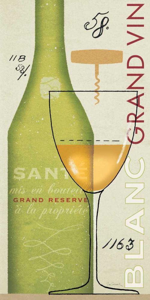 Grand Vin Blanc art print by Sue Schlabach for $57.95 CAD