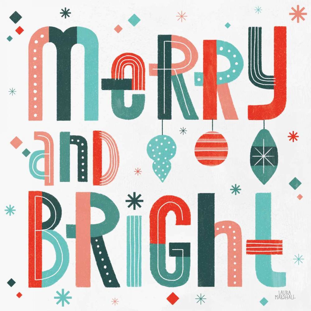 Retro Holiday IV art print by Laura Marshall for $57.95 CAD