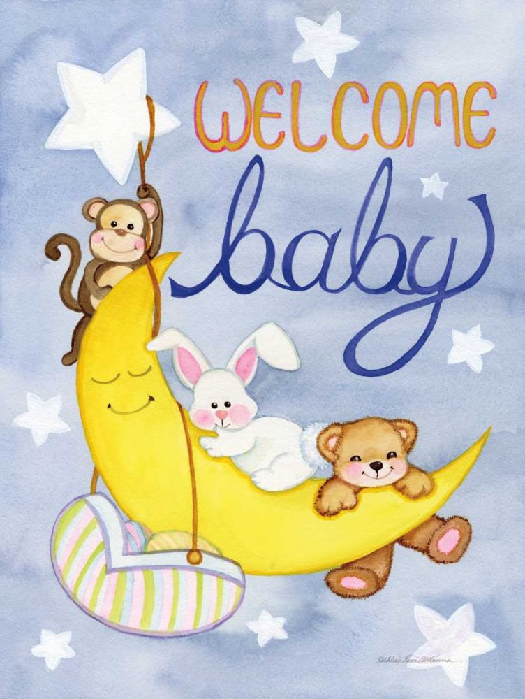 Welcome Baby art print by Kathleen Parr McKenna for $57.95 CAD