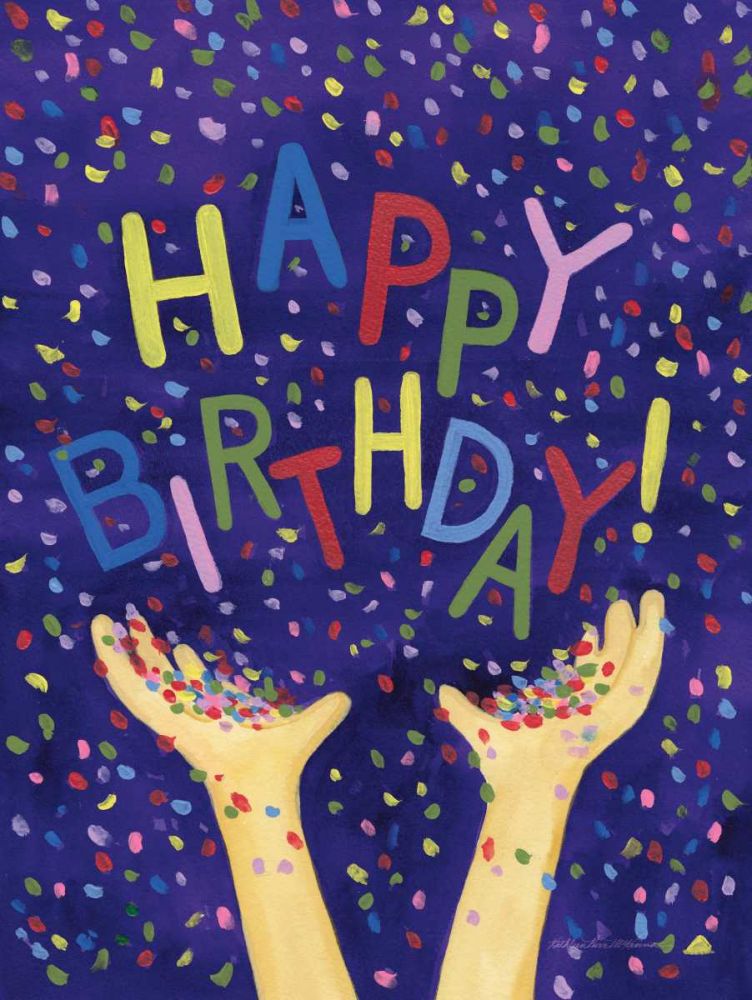 Happy Birthday Hooray art print by Kathleen Parr McKenna for $57.95 CAD
