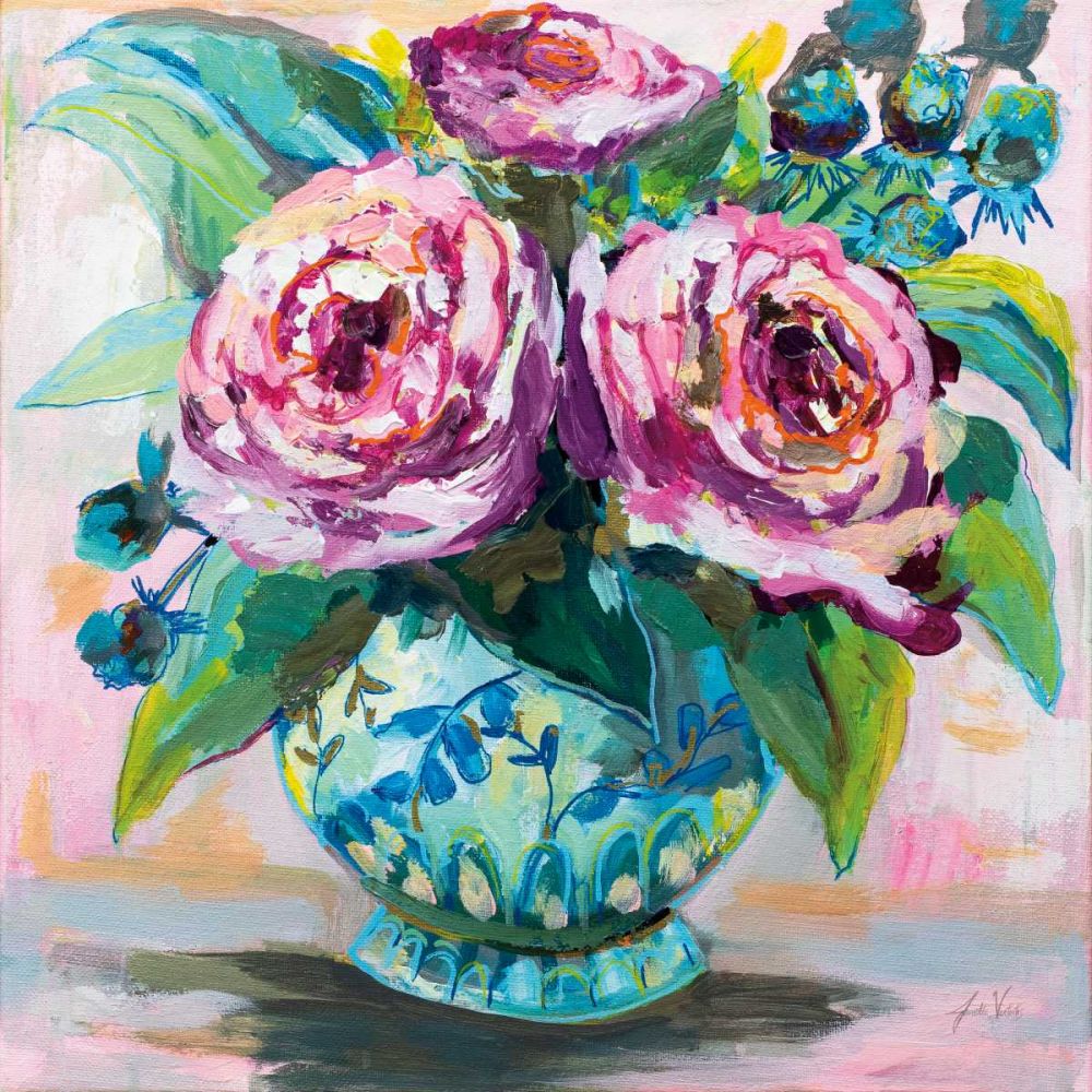 Pink Peonies II art print by Jeanette Vertentes for $57.95 CAD