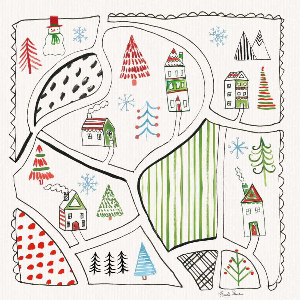 Neighborhood Holiday VI art print by Farida Zaman for $57.95 CAD