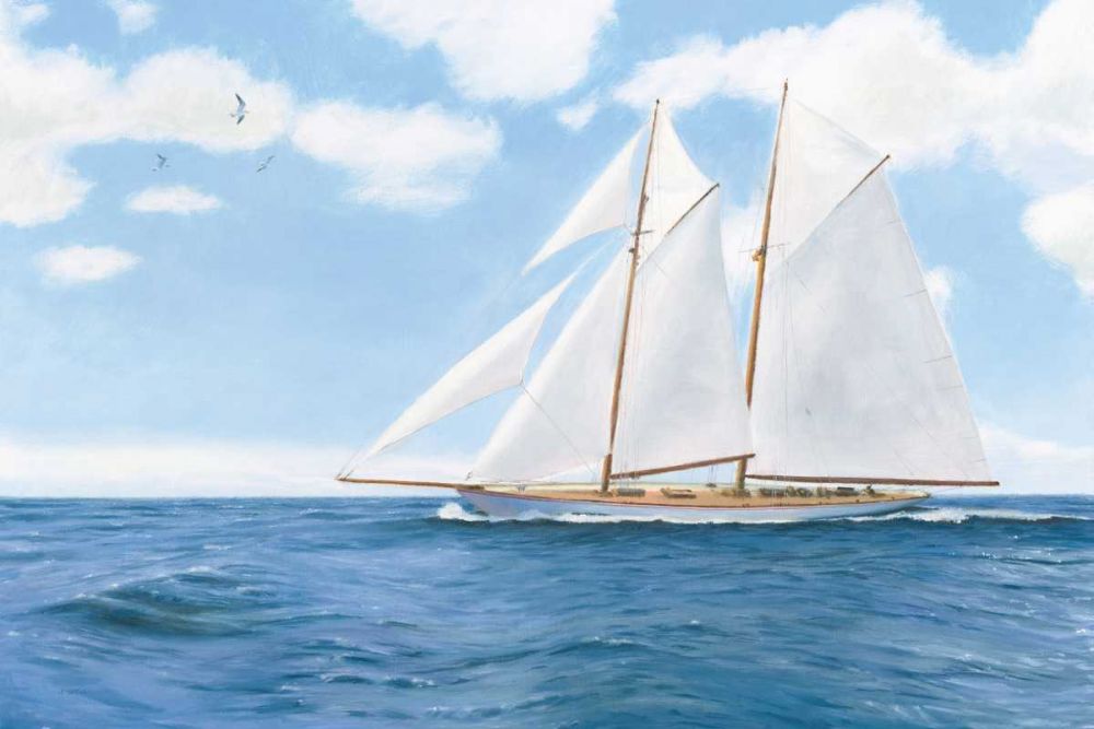 Majestic Sailboat White Sails art print by James Wiens for $57.95 CAD