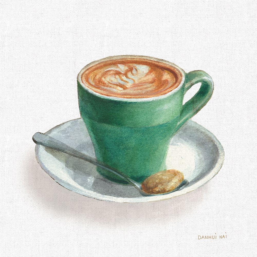 Wake Me Up Coffee II Linen art print by Danhui Nai for $57.95 CAD
