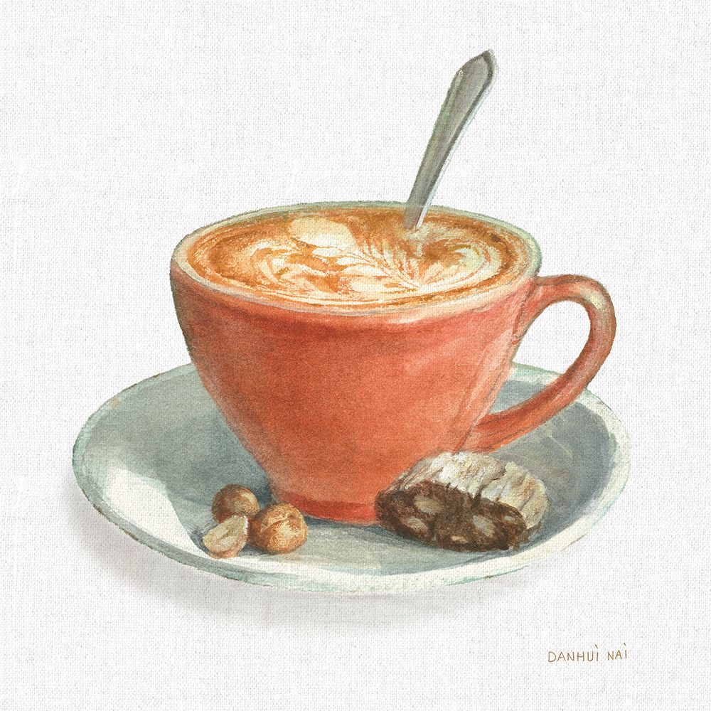 Wake Me Up Coffee III Linen art print by Danhui Nai for $57.95 CAD