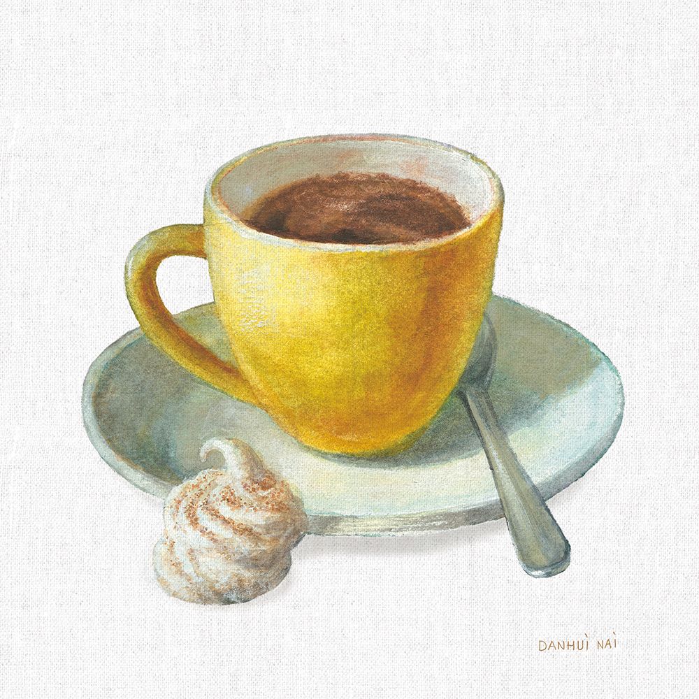 Wake Me Up Coffee IV Linen art print by Danhui Nai for $57.95 CAD