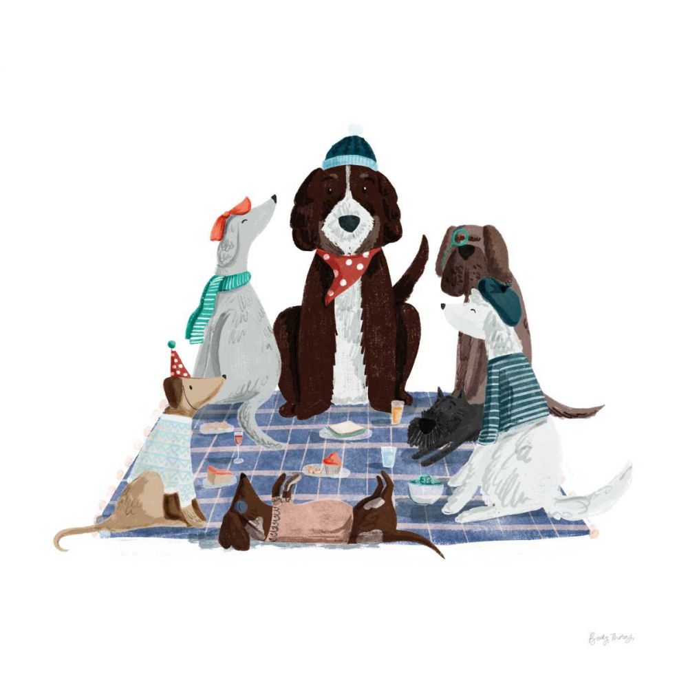 Picnic Pets Dogs I art print by Becky Thorns for $57.95 CAD