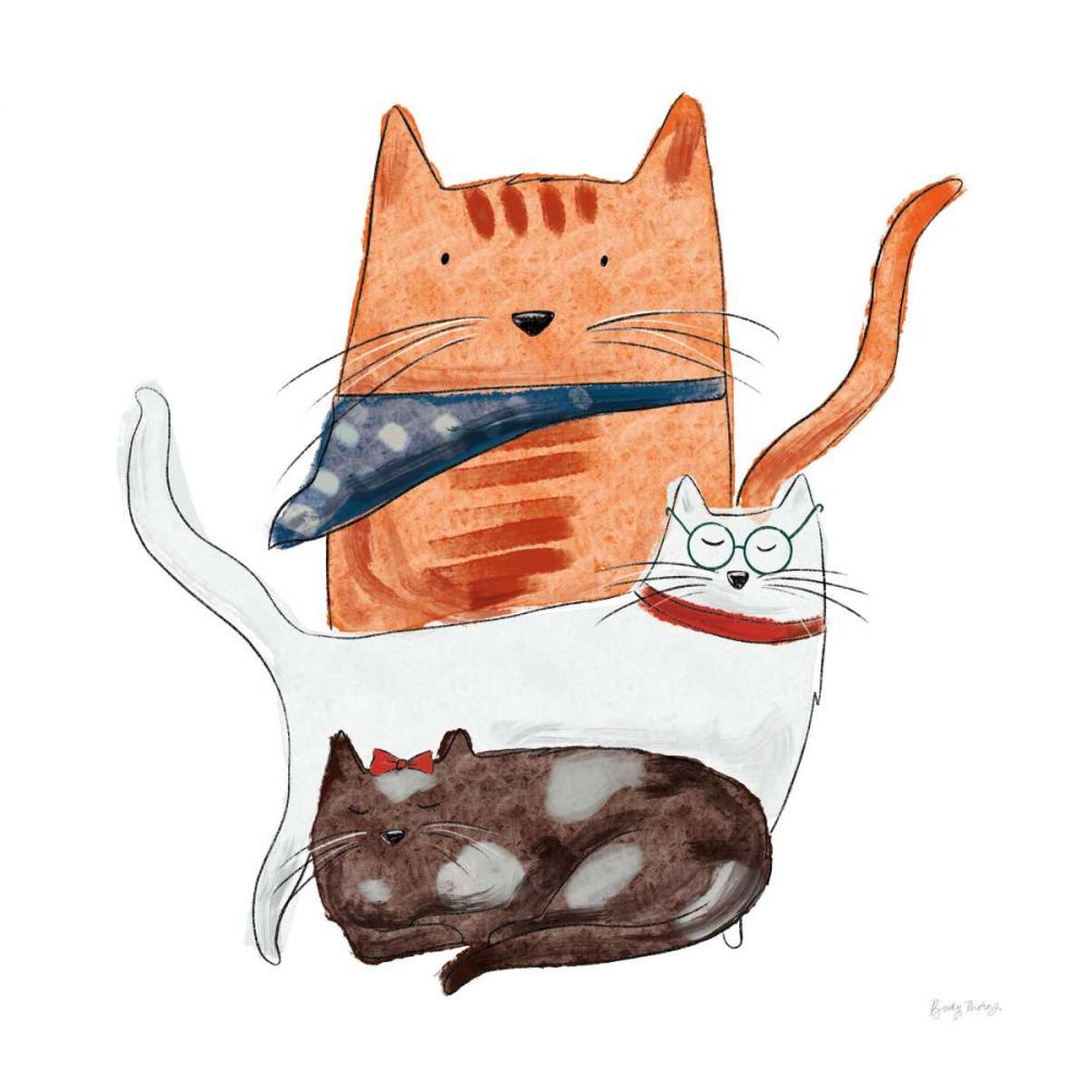 Playful Pets Cats II art print by Becky Thorns for $57.95 CAD