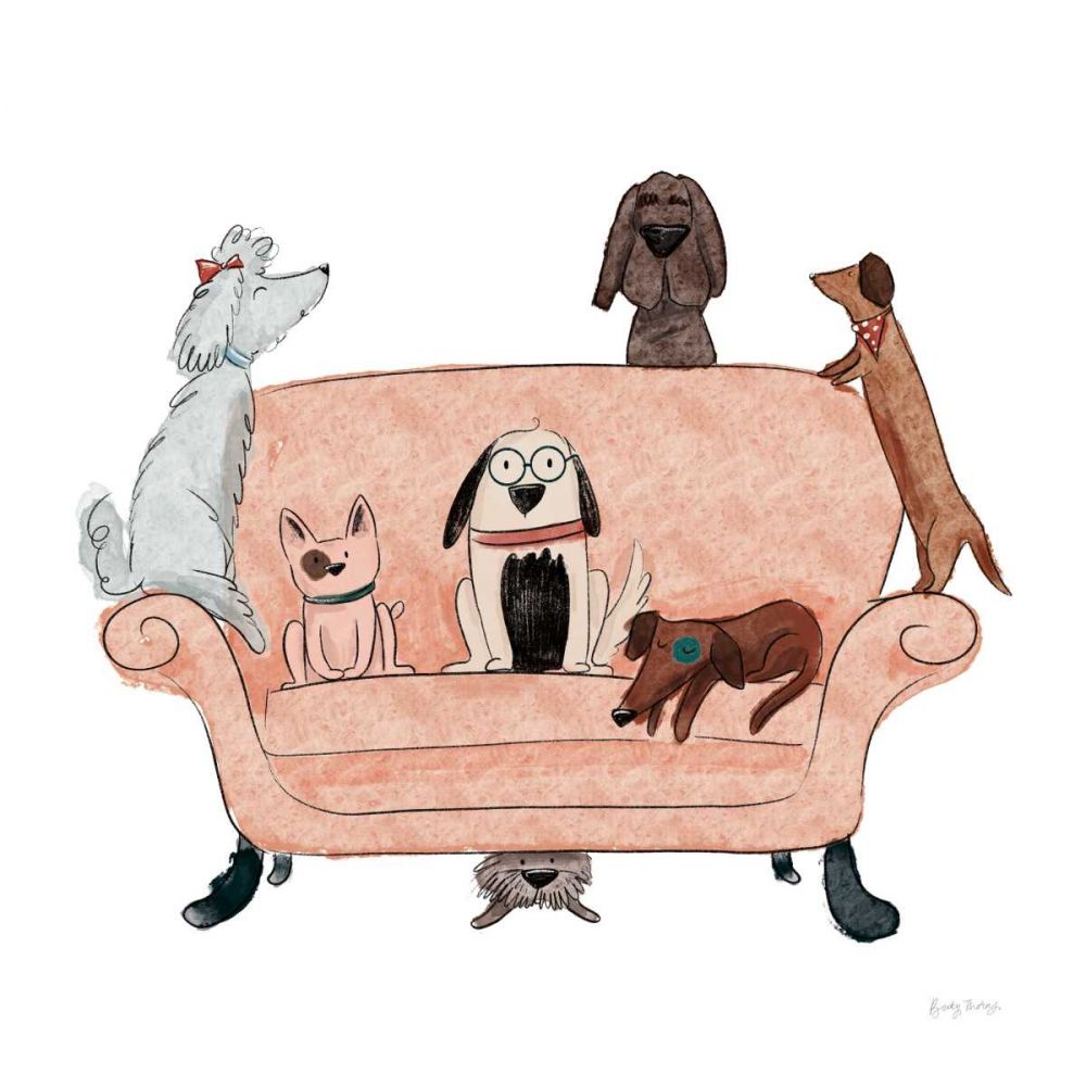 Playful Pets Dogs I art print by Becky Thorns for $57.95 CAD