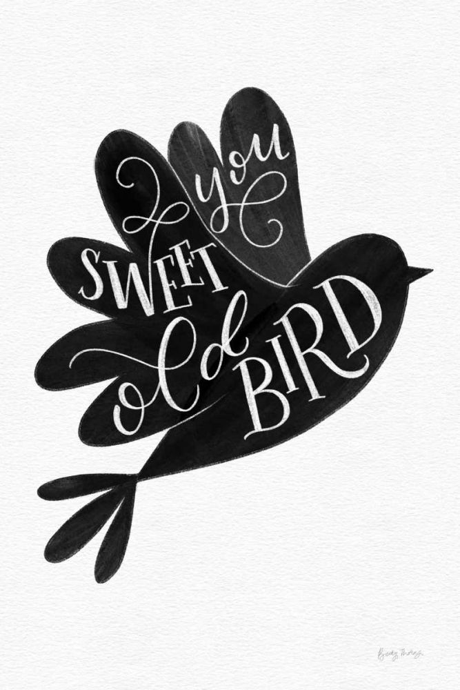 Sweet Old Bird BW art print by Becky Thorns for $57.95 CAD