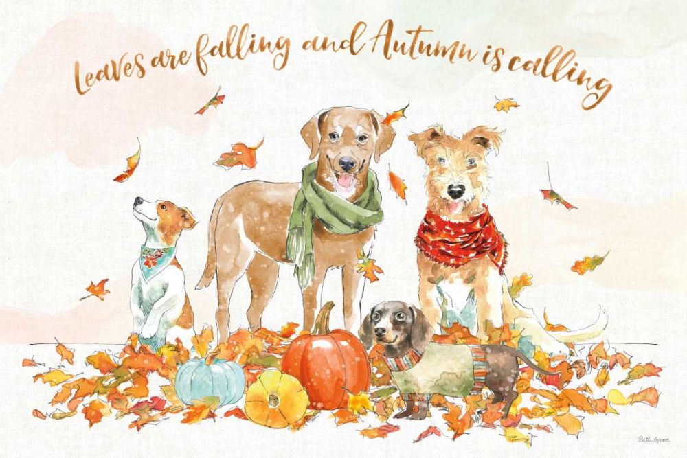 Harvest Dogs I art print by Beth Grove for $57.95 CAD