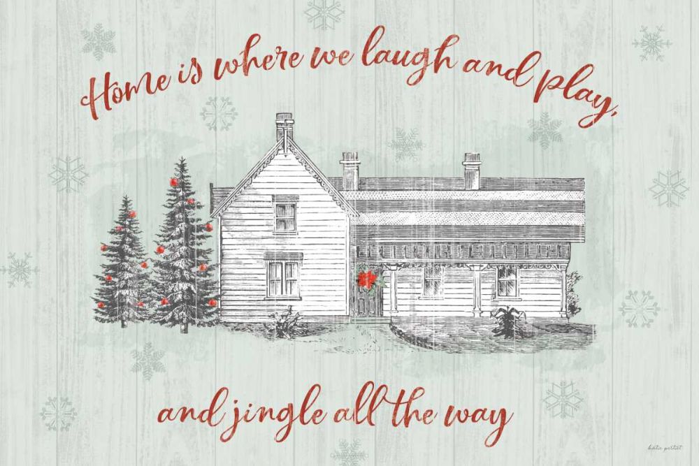 Farmhouse Christmas I art print by Katie Pertiet for $57.95 CAD