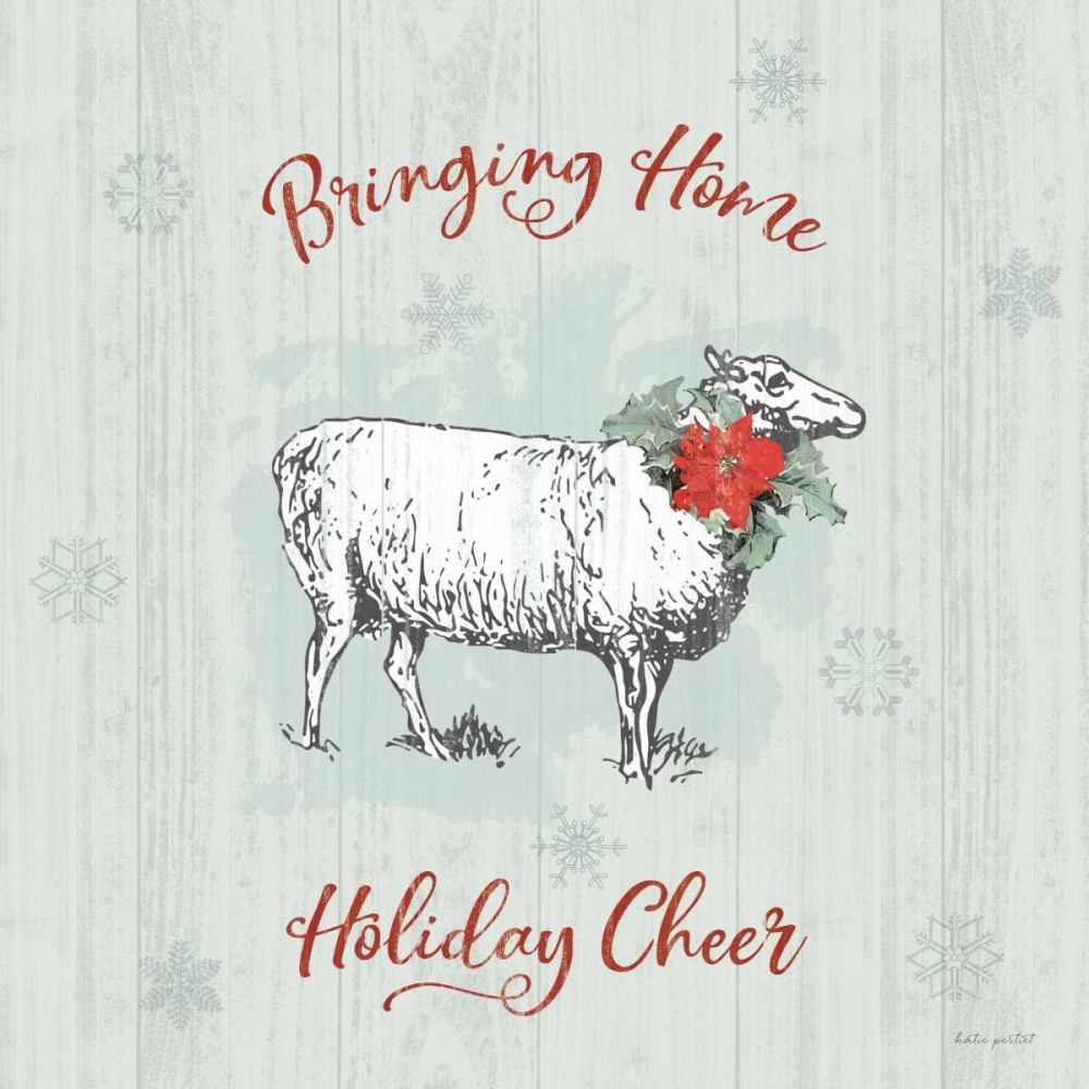 Farmhouse Christmas II art print by Katie Pertiet for $57.95 CAD