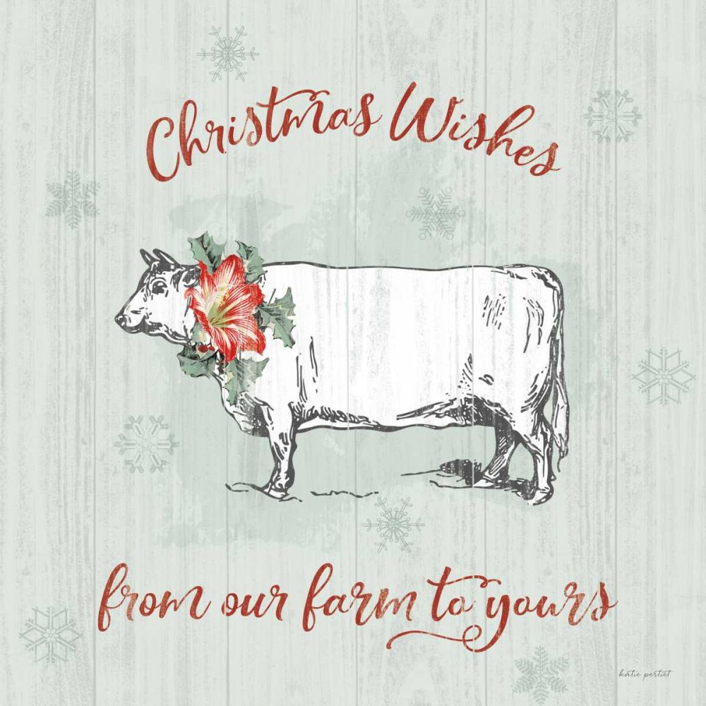 Farmhouse Christmas III art print by Katie Pertiet for $57.95 CAD
