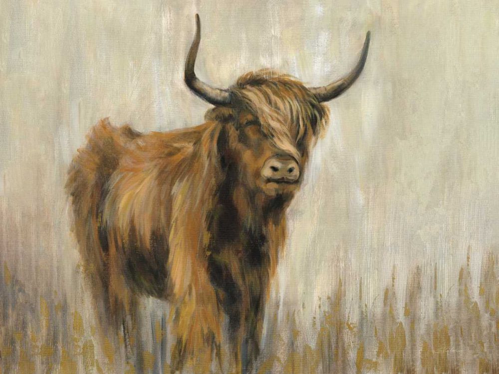 Highland Mountain Cow art print by Silvia Vassileva for $57.95 CAD