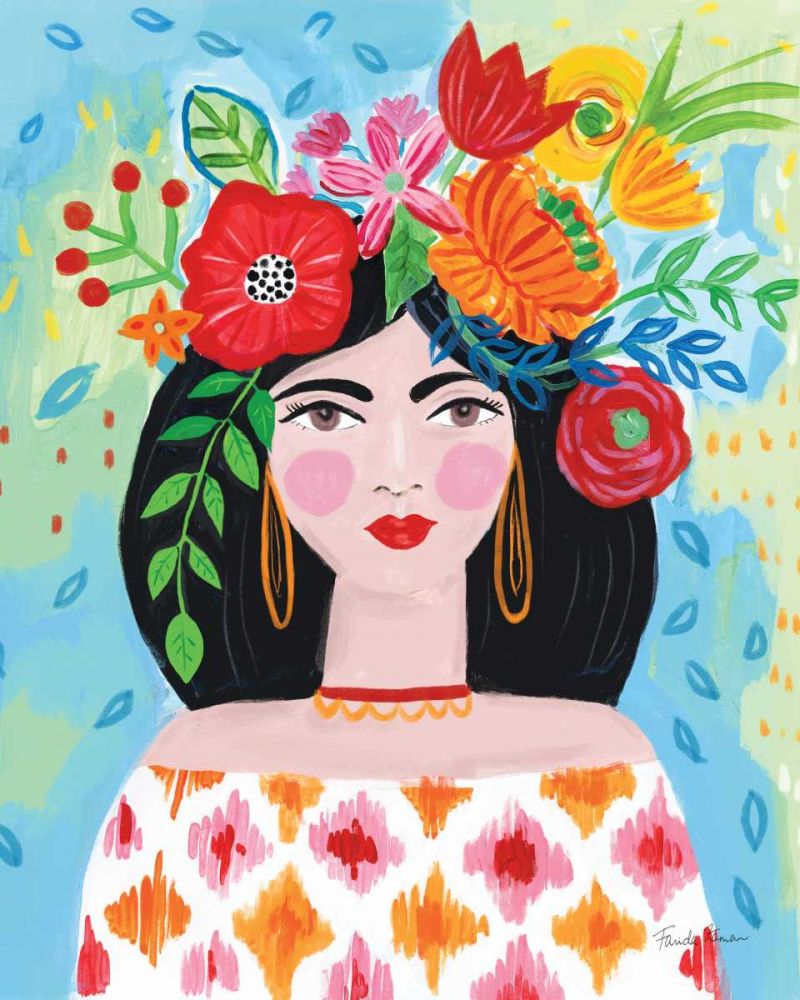 Boho Girl II art print by Farida Zaman for $57.95 CAD