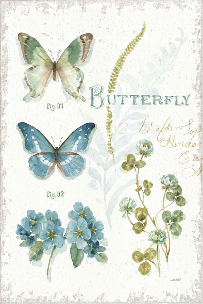 My Greenhouse Botanical Butterfly art print by Lisa Audit for $57.95 CAD