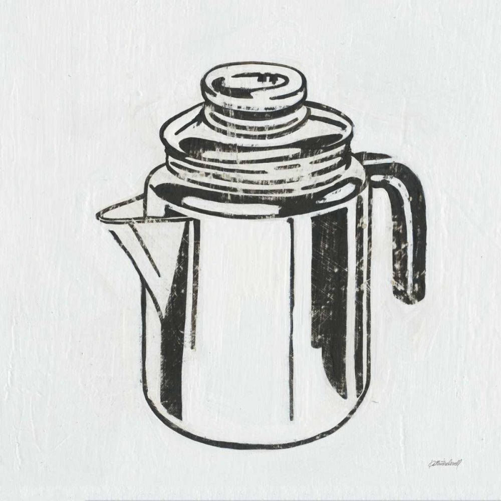 Retro Coffee Pot art print by Kathrine Lovell for $57.95 CAD