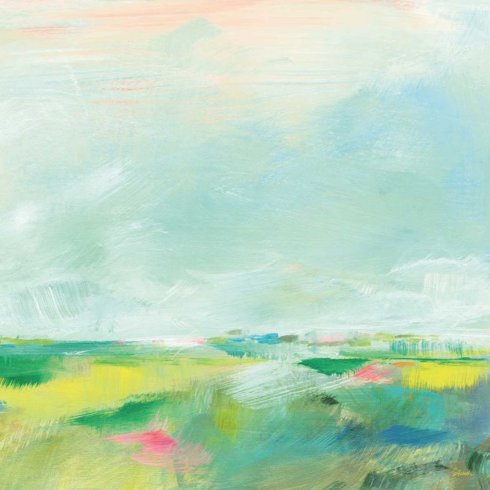 Colorful Horizon Square II art print by Sue Schlabach for $57.95 CAD