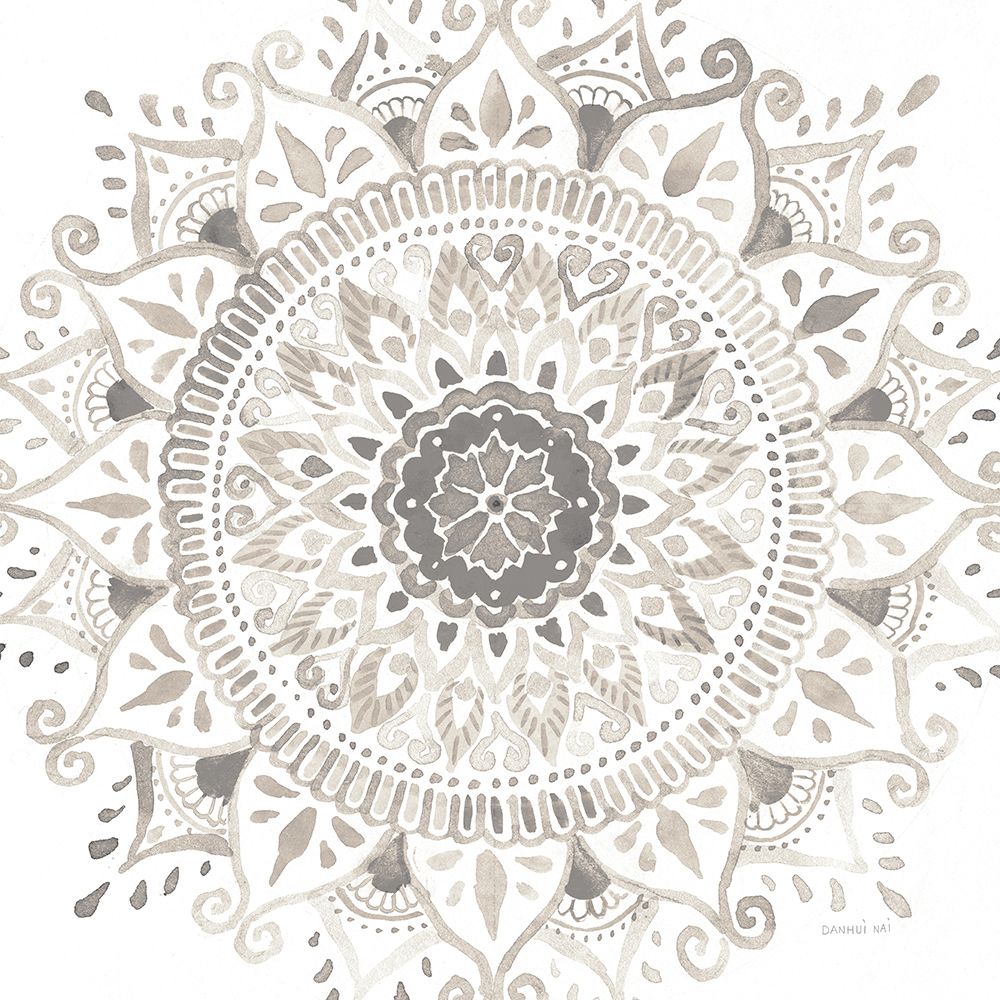 Mandala Delight I Neutral Crop art print by Danhui Nai for $57.95 CAD