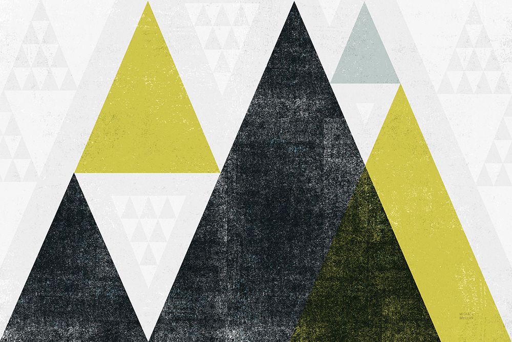 Mod Triangles I Yellow Black art print by Michael Mullan for $57.95 CAD