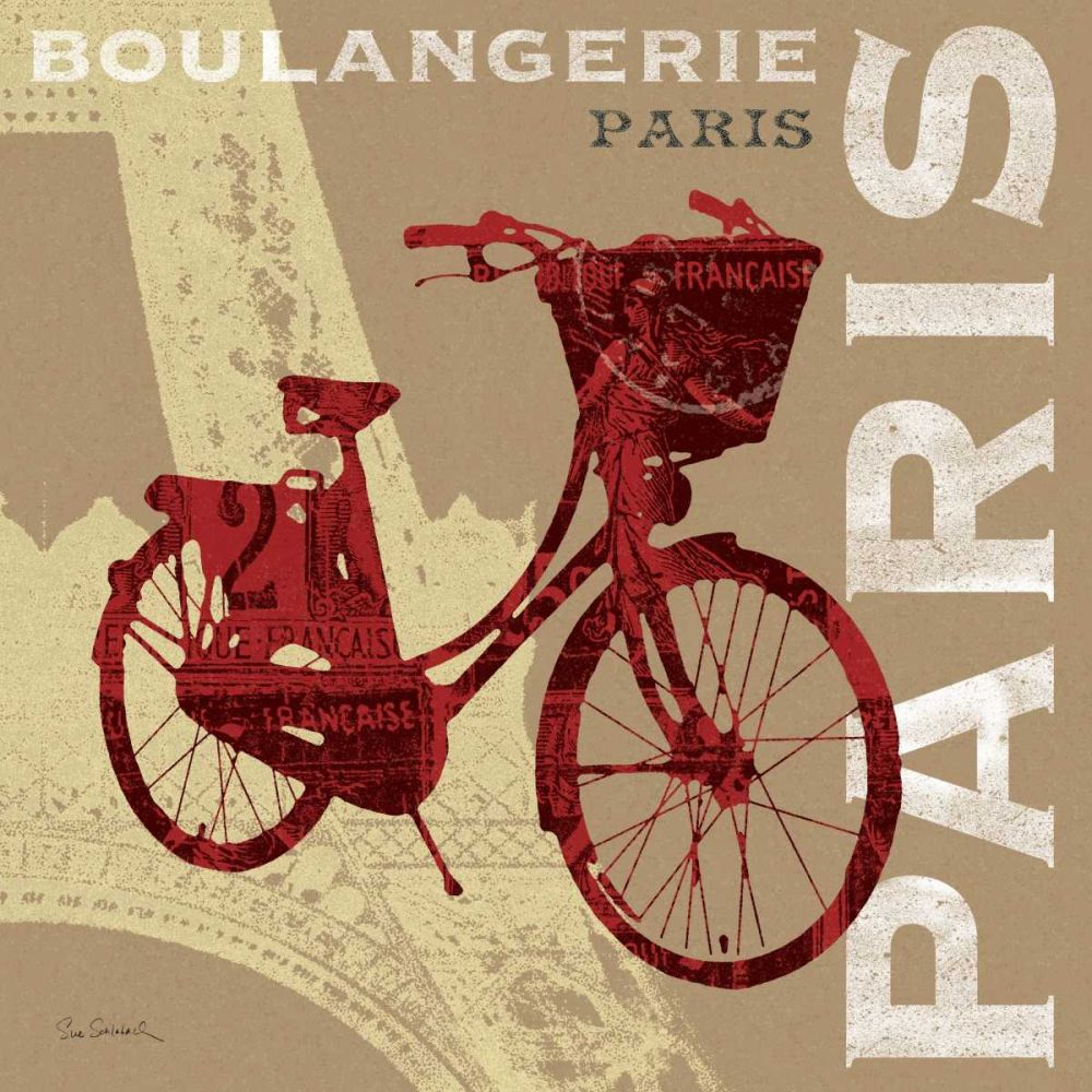 Cycling in Paris art print by Sue Schlabach for $57.95 CAD
