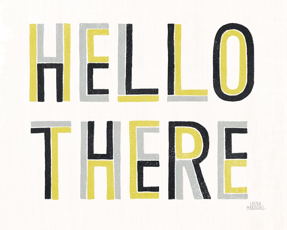 Retro Words III Yellow Black art print by Laura Marshall for $57.95 CAD